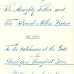 A handwritten invitation to a wedding.