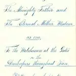A handwritten invitation to a wedding.