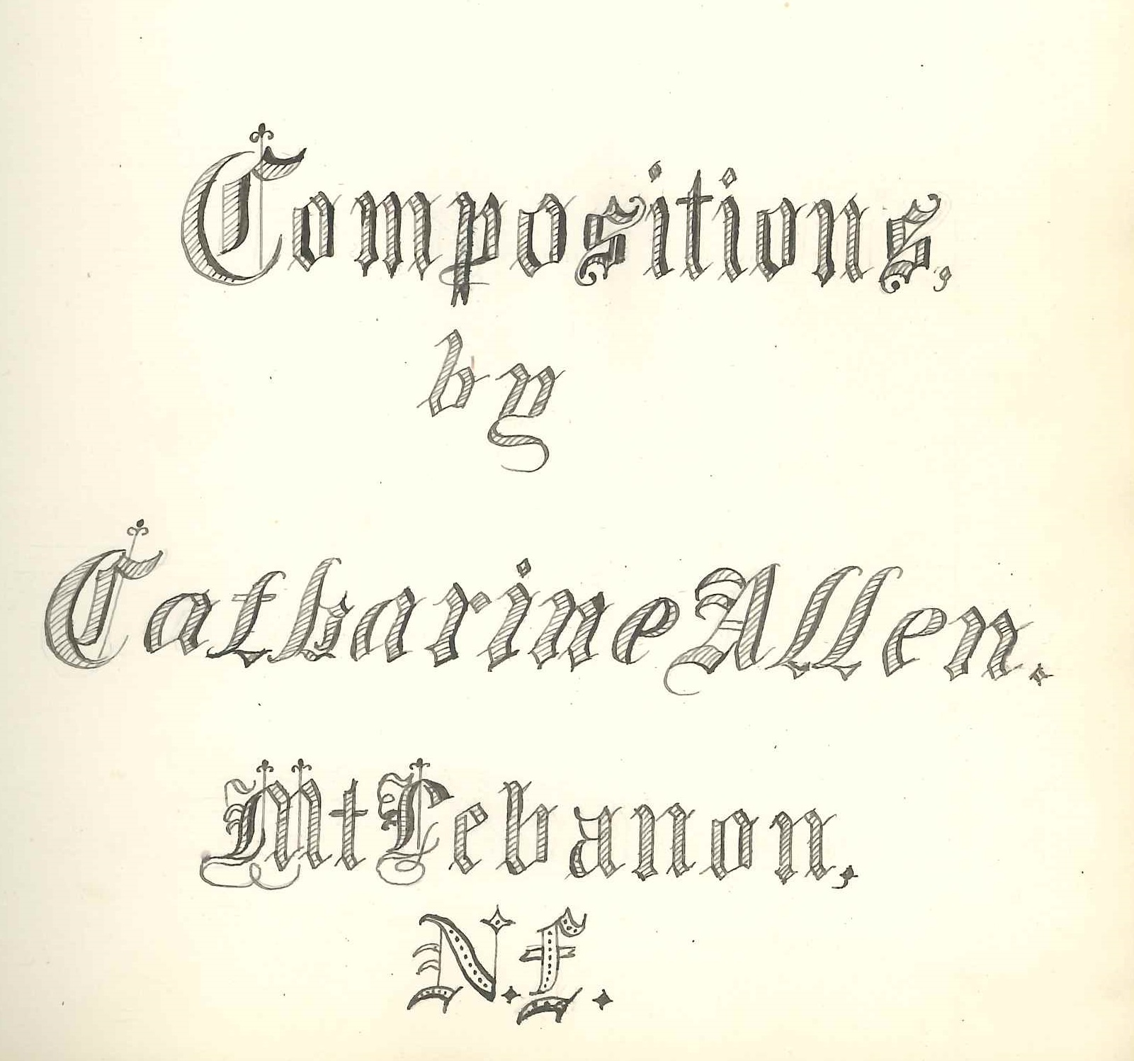 Compositions by catherine men, m bennon.