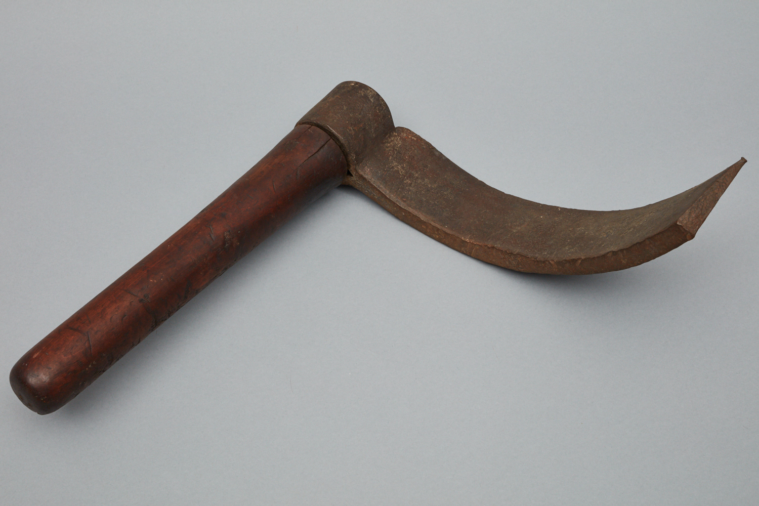 A wooden axe with a wooden handle.