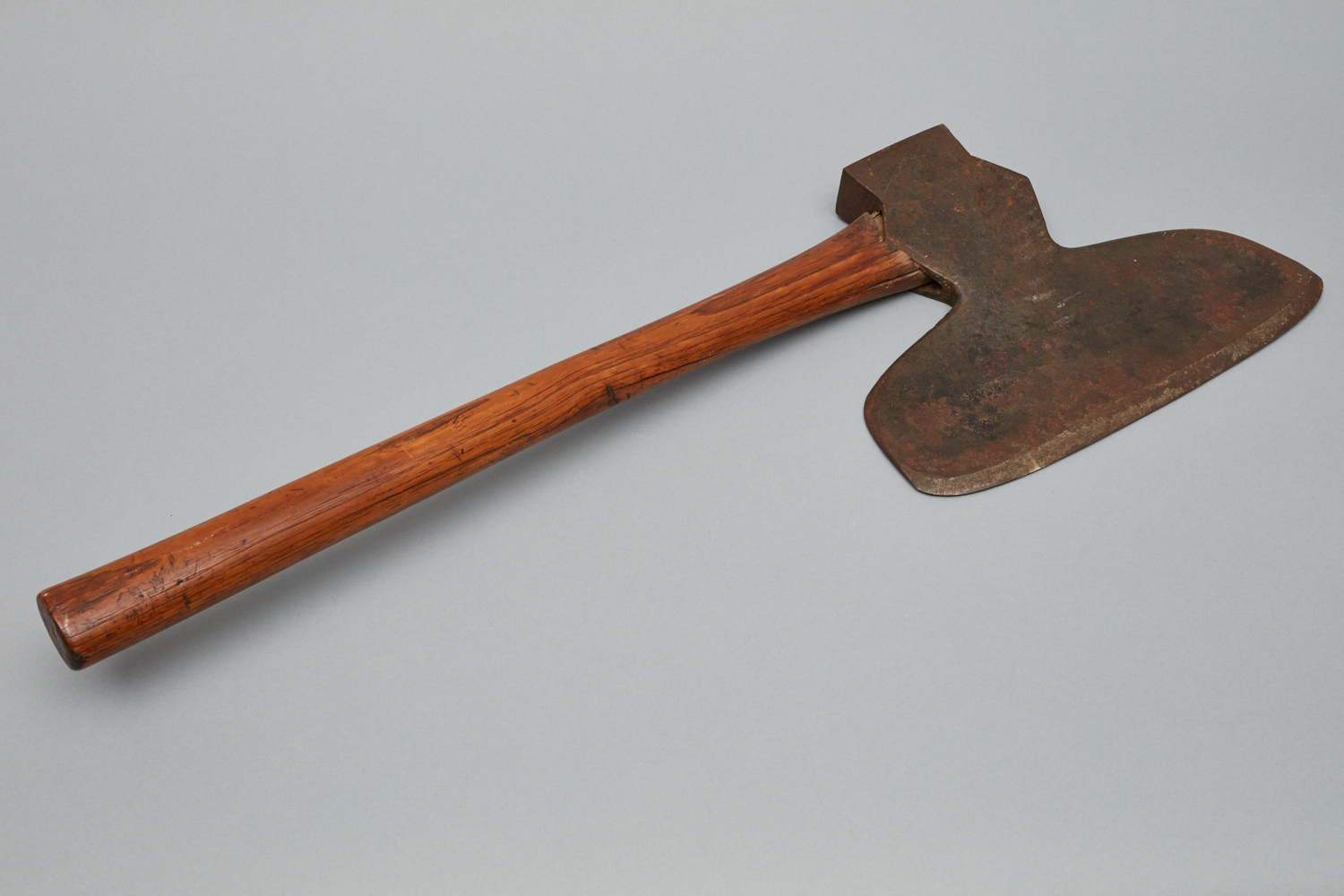 A wooden axe with a wooden handle.