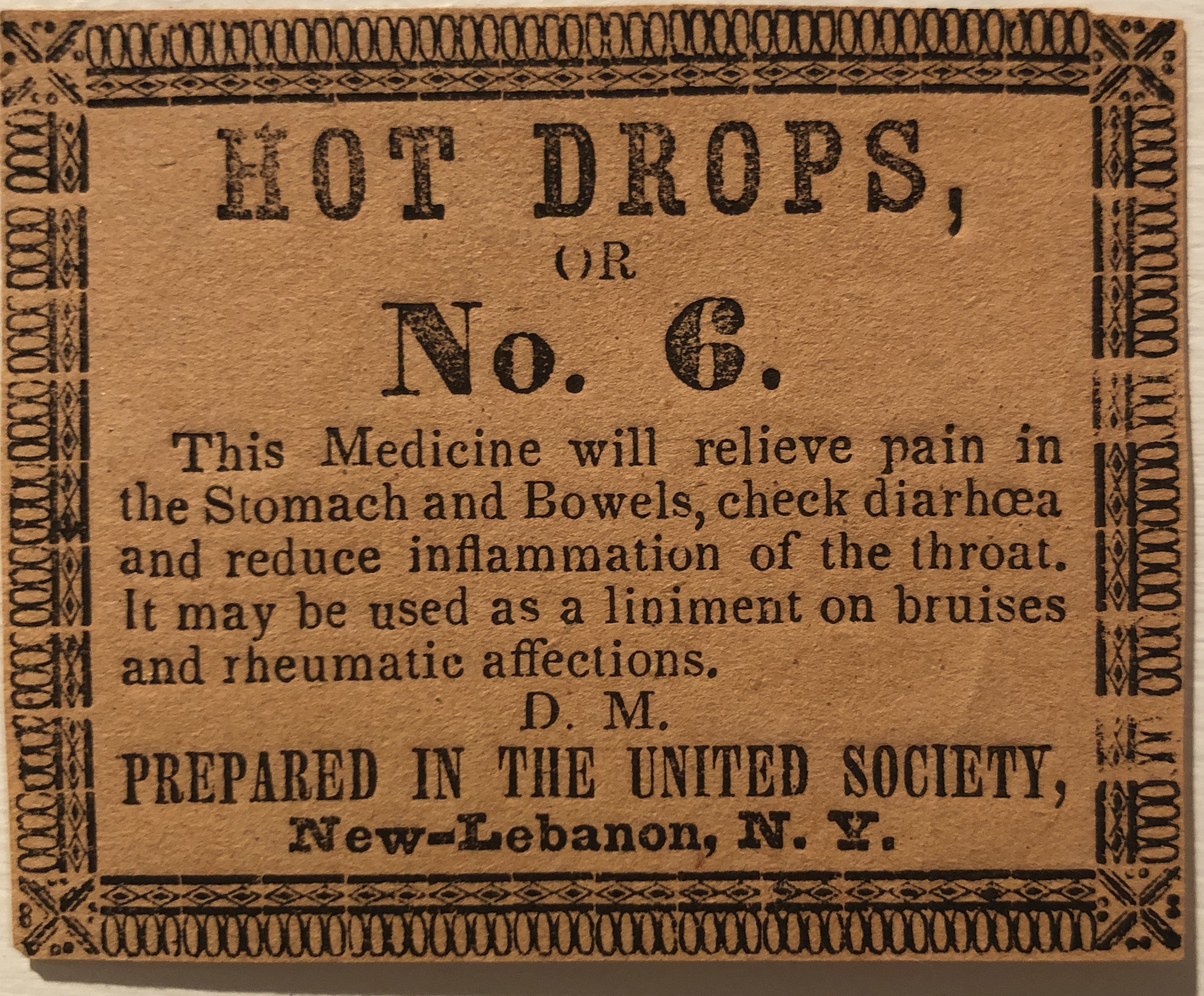 Hot drops, medicine no 6.
